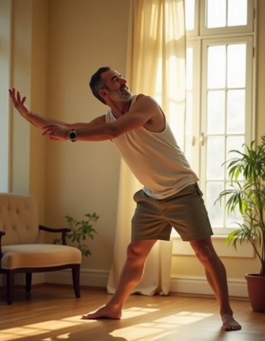 Un sportif en mouvement